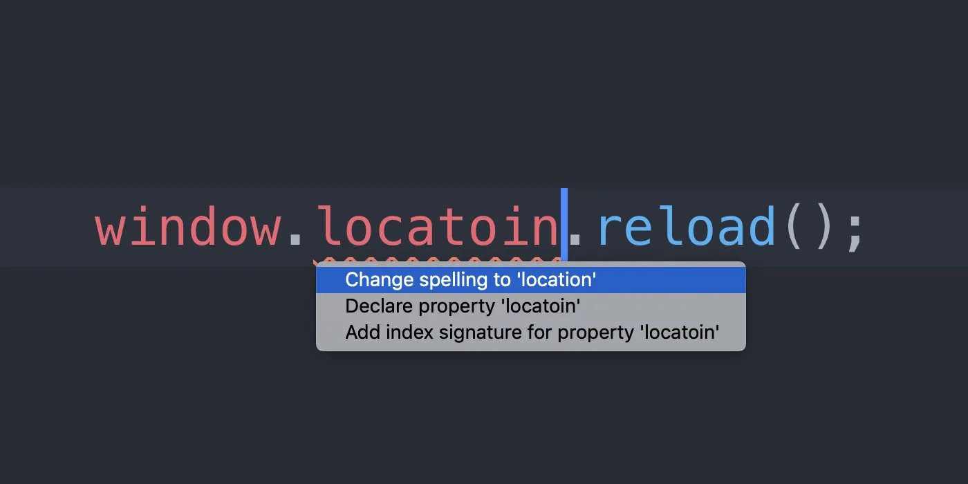 TypeScript suggesting the correct spelling of &#x27;location&#x27;